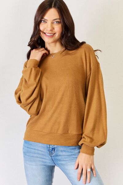 Round Neck Long Sleeve Top