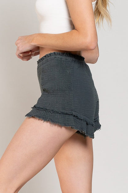 Smoked Ruffle Shorts