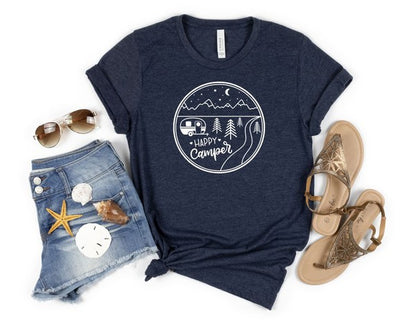 Circle Happy Camper with Camper Softstyle Tee