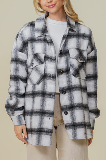 OVERSIZED PLAID SHACKET