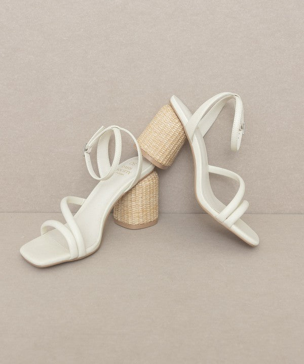 OASIS SOCIETY Alaia - Strappy Raffia Heel Sandal