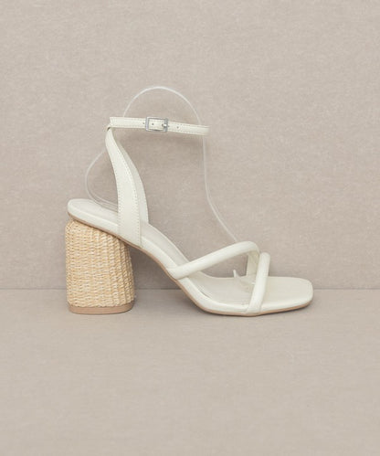 OASIS SOCIETY Alaia - Strappy Raffia Heel Sandal