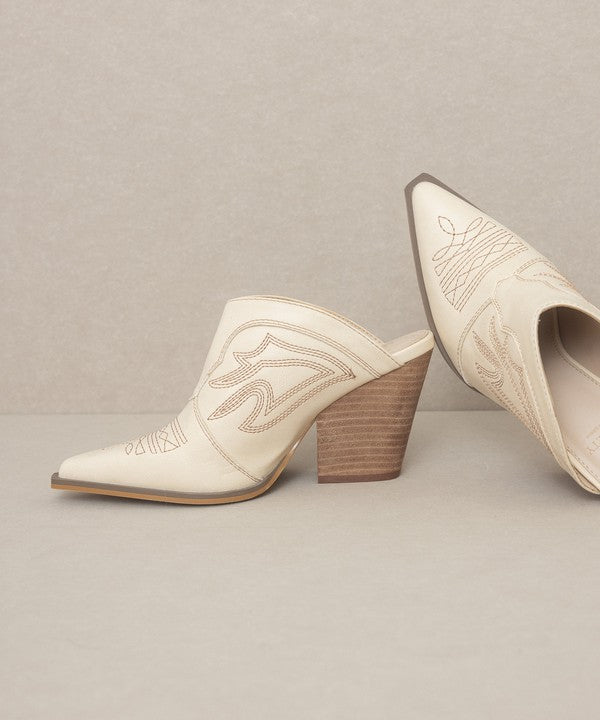 OASIS SOCIETY Kiara - Western Inspired Heeled Mule