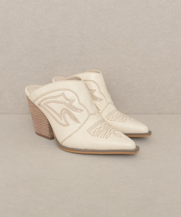 OASIS SOCIETY Kiara - Western Inspired Heeled Mule