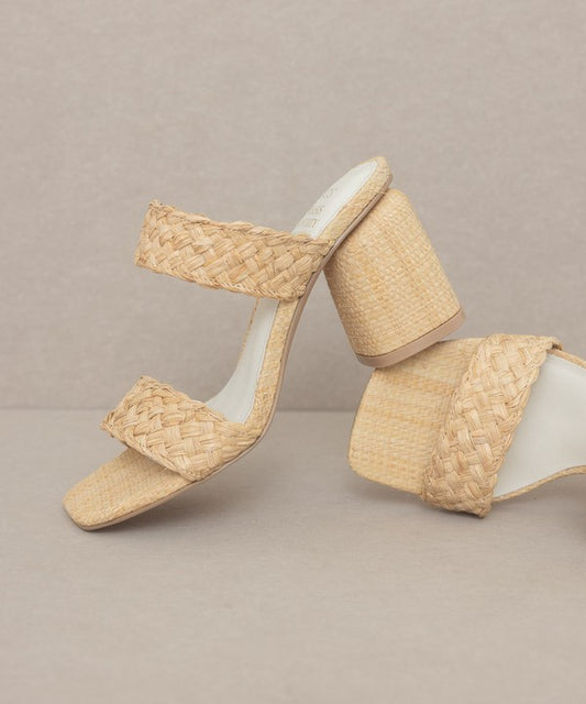 OASIS SOCIETY Kayla - Raffia Sandal Heel