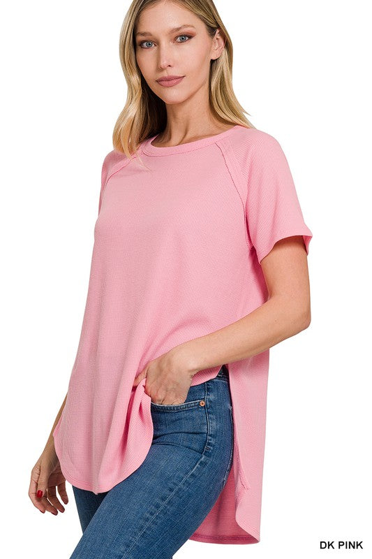 MELAGE BABY WAFFLE SHORT SLEEVE TOP