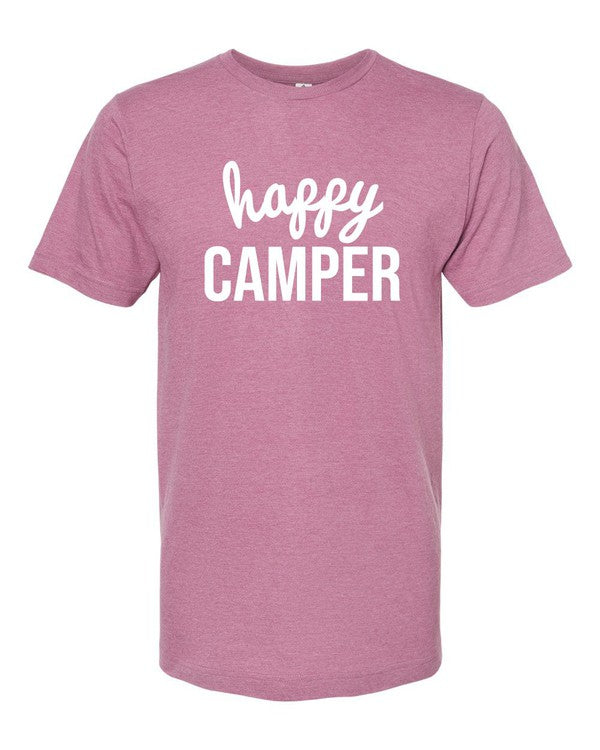 Happy Camper Words Crewneck Tee