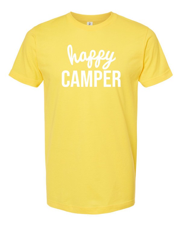 Happy Camper Words Crewneck Tee