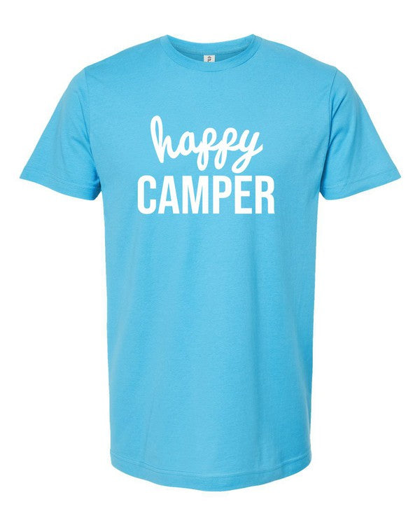 Happy Camper Words Crewneck Tee