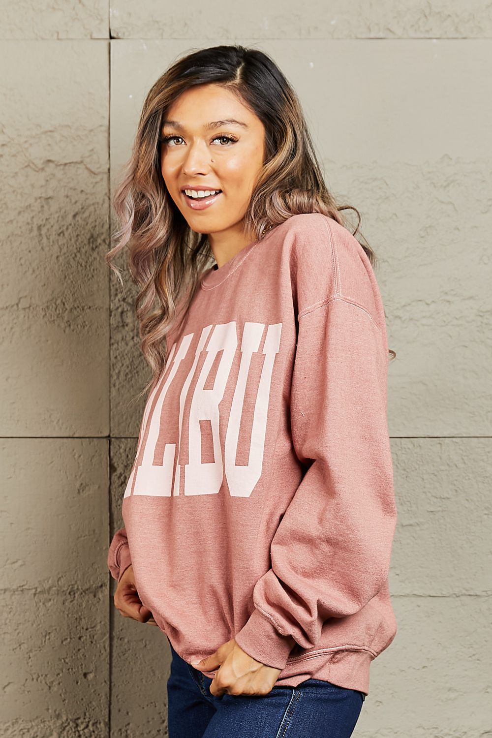 "Malibu" Oversized Crewneck Sweatshirt