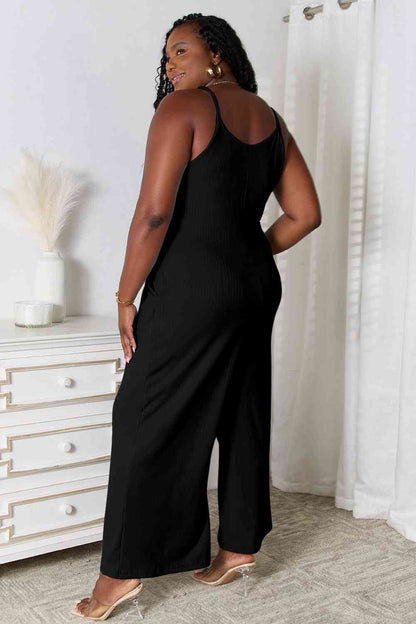 Spaghetti Strap V-Neck Jumpsuit