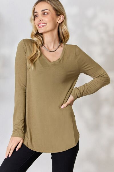 V-Neck Long Sleeve T-Shirt