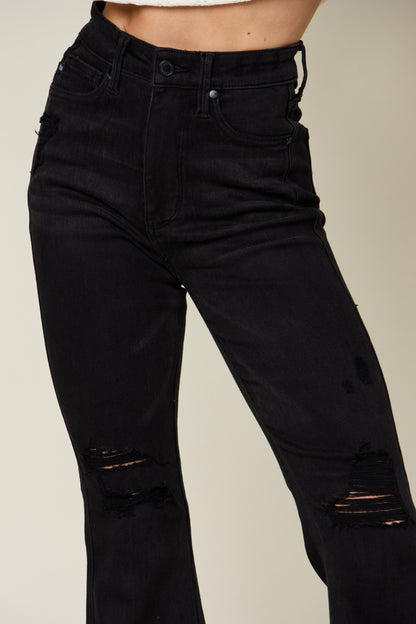 Judy Blue High Waist Distressed Flare Jeans