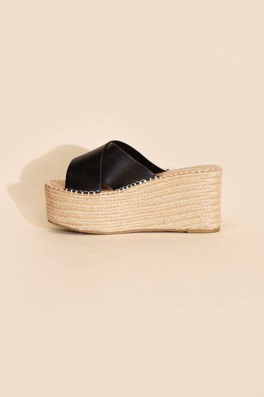 PARTNER-S RAFFIA PLATFORM SLIDES