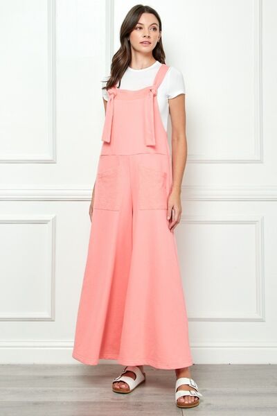 Wide Strap French Terry Overalls