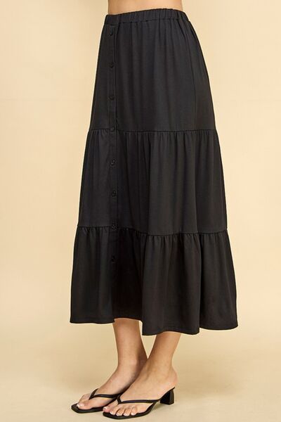 Tiered Midi Skirt