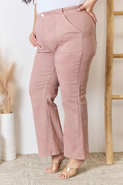 RISEN High Rise Ankle Flare Jeans