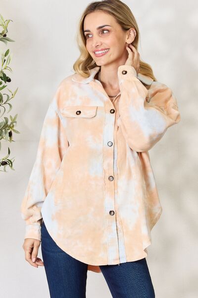 Tie Dye Button Down Long Sleeve Shirt