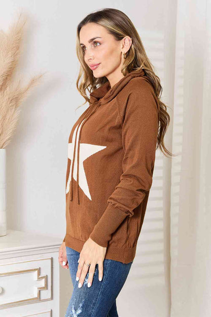 Star Graphic Hooded Sweater