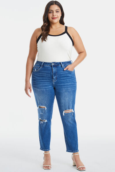 BAYEAS Distressed High Waist Mom Jeans