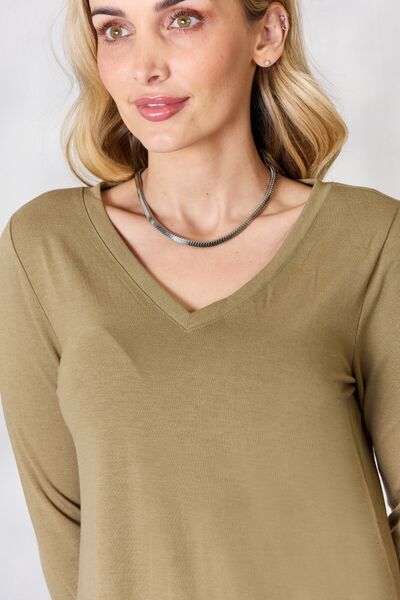 V-Neck Long Sleeve T-Shirt