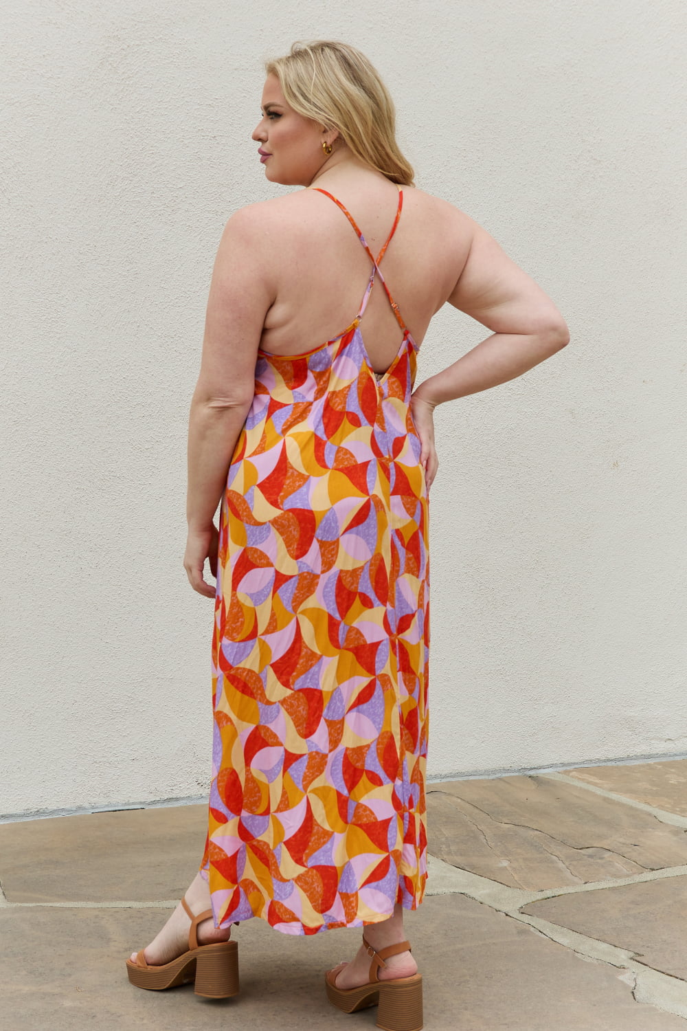 Printed Sleeveless Maxi Dress