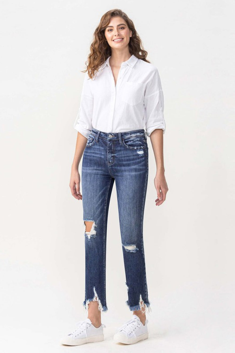 Lovervet High Rise Crop Straight Leg Jeans