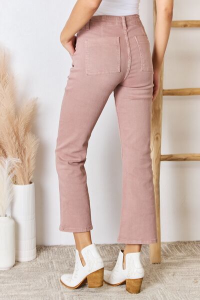 RISEN High Rise Ankle Flare Jeans