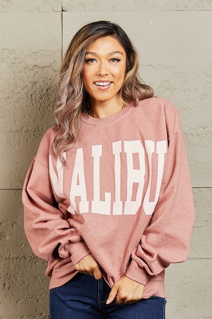 "Malibu" Oversized Crewneck Sweatshirt