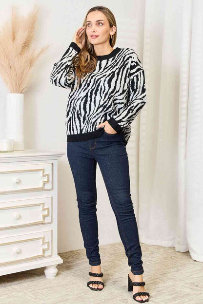 Zebra Print Sweater