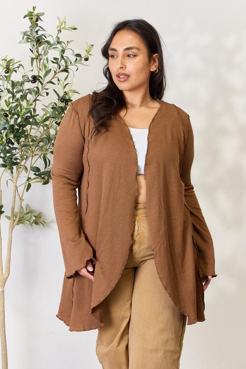 Open Front Long Sleeve Cardigan