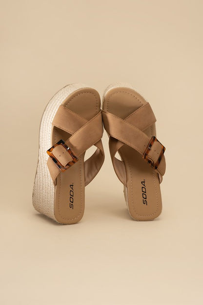 MANTA ESPADRILLE PLATFORM SLIDES