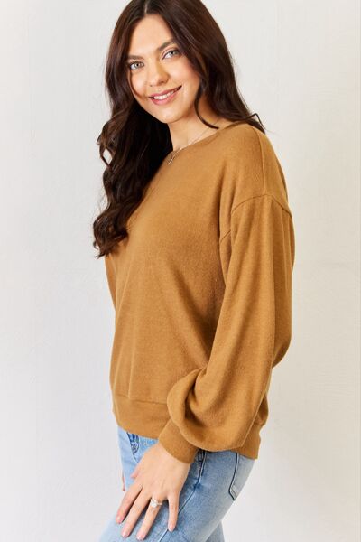 Round Neck Long Sleeve Top