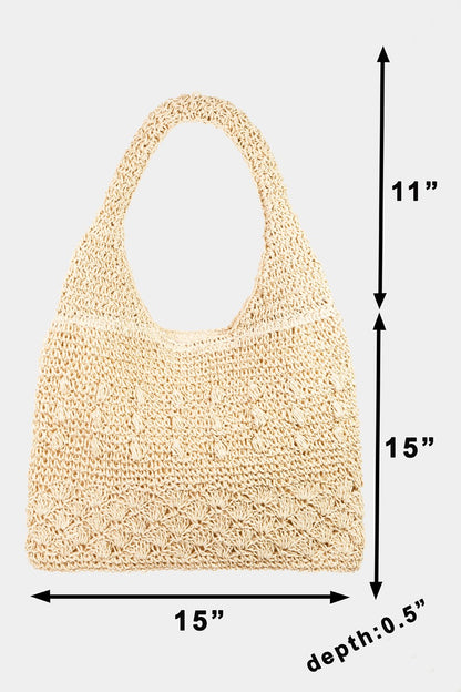 Straw Braided Tote Bag