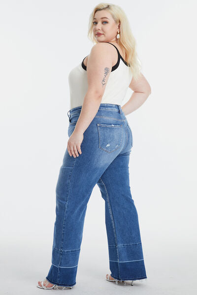 BAYEAS High Waist Cat's Whisker Wide Leg Jeans