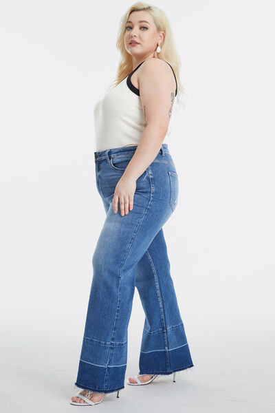 BAYEAS High Waist Cat's Whisker Wide Leg Jeans