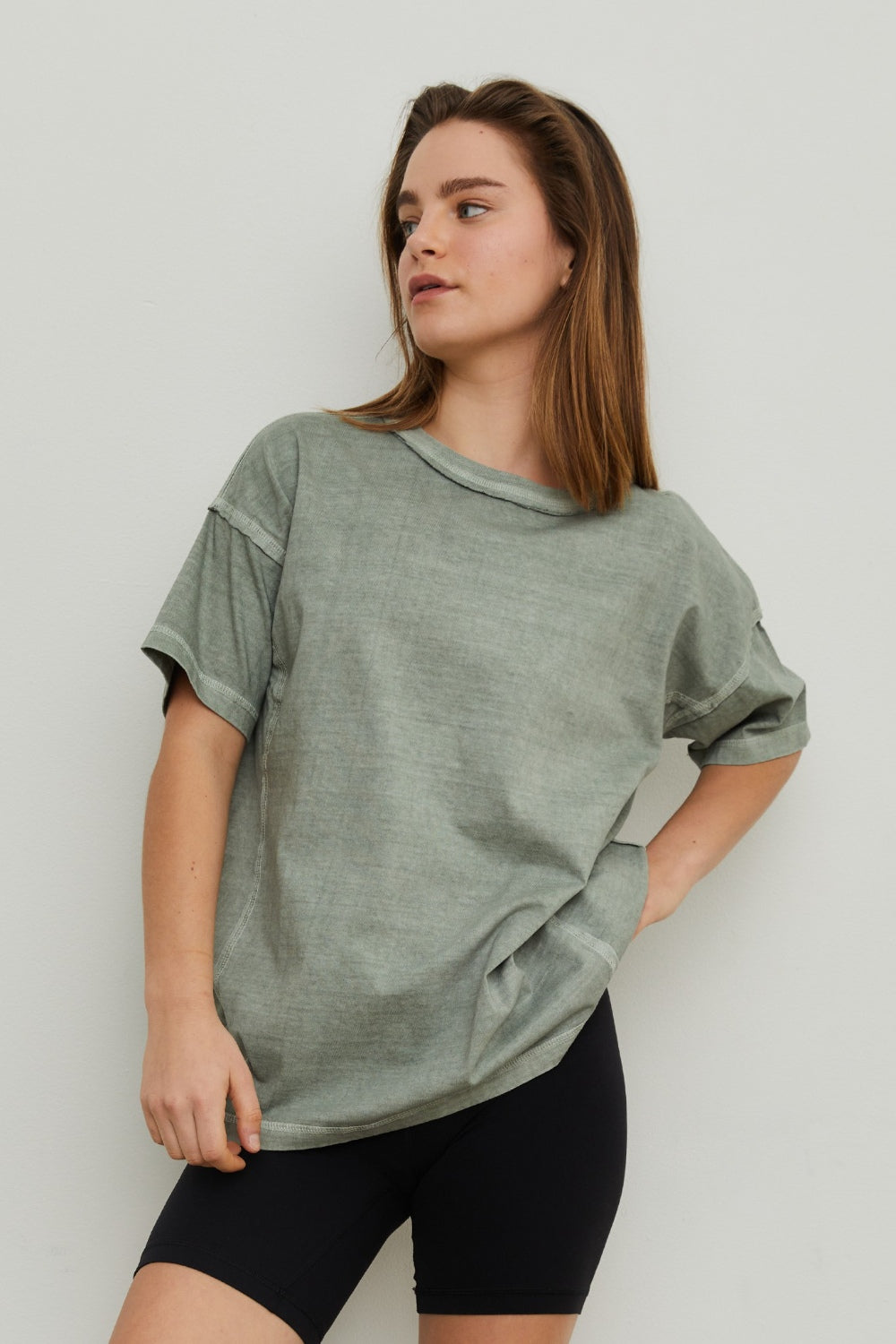 Exposed Seam Short Sleeve T-Shirt