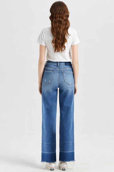 BAYEAS High Waist Cat's Whisker Wide Leg Jeans