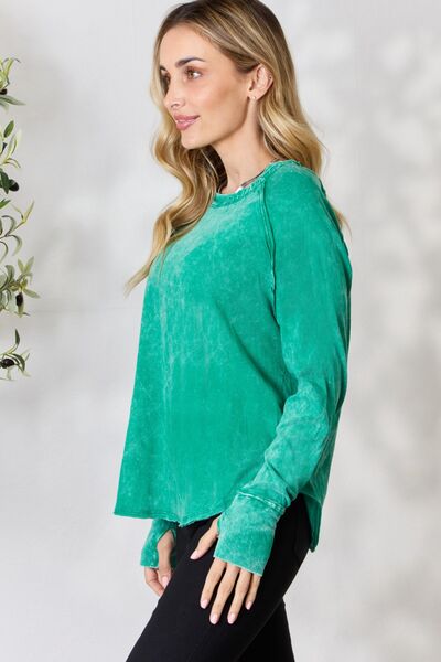 Round Neck Long Sleeve Top