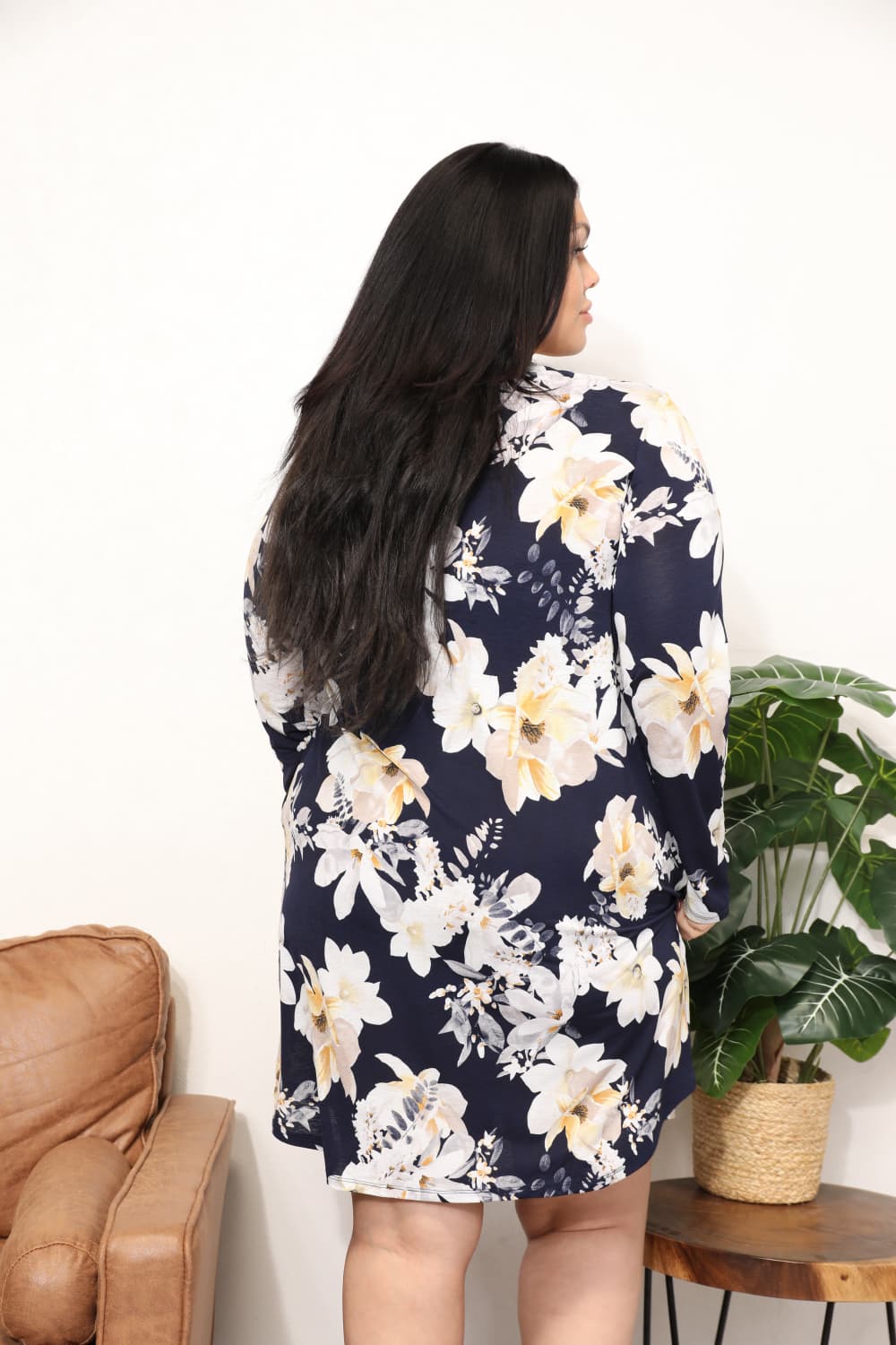 Flower Print Shirt Dress