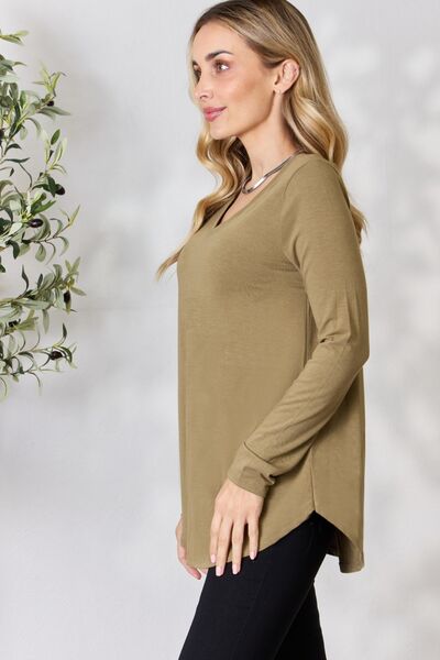 V-Neck Long Sleeve T-Shirt