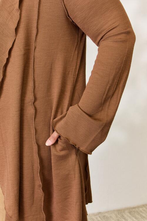 Open Front Long Sleeve Cardigan