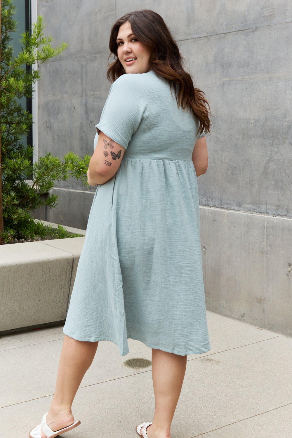 Button Down Midi Dress