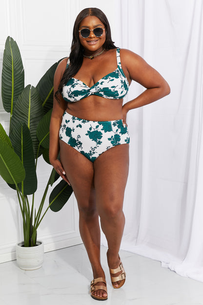 Take A Dip Twist High-Rise Bikini in Forest