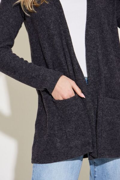 Open Front Long Sleeve Cardigan