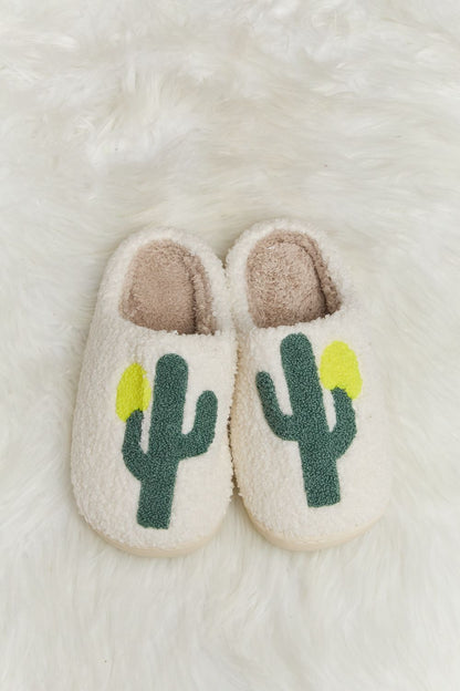 Cactus Plush Slide Slippers