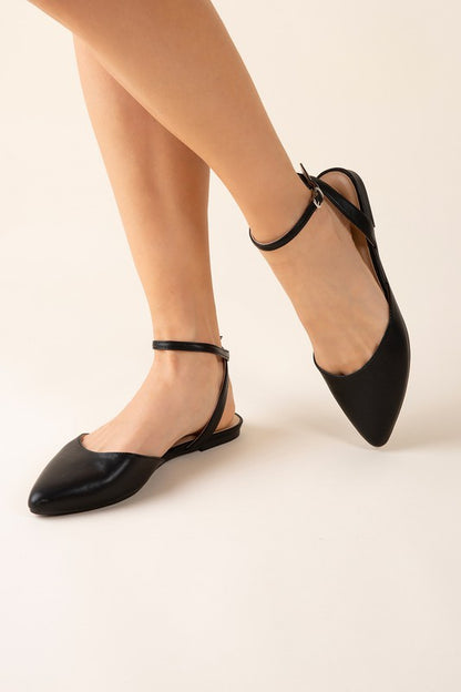 LINDEN-S ANKLE STRAP FLATS