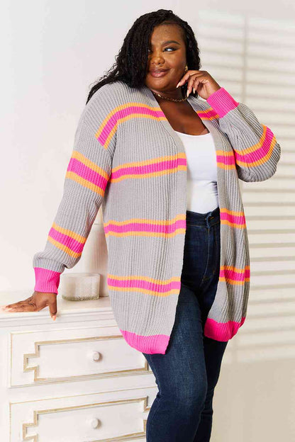 Ribbed Long Sleeve Cardigan