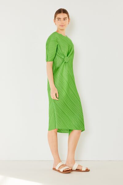 Pleated Dolman Sleeve Dress