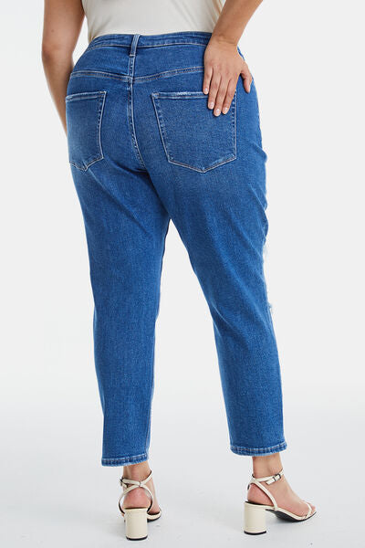 BAYEAS Distressed High Waist Mom Jeans